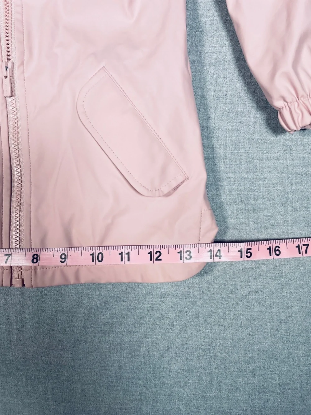 Old Navy Toddler Girls Pink Rain Jacket Terry Lined Hooded Water Resistant 3T